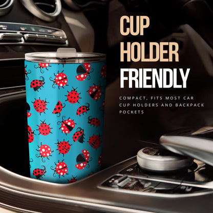 Ladybug Action Print Pattern Tumbler