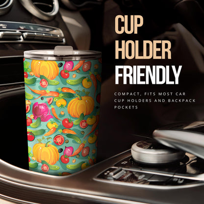 Vegan Colorful Themed Design Print Tumbler