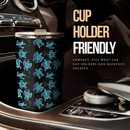 Tribal Turtle Polynesian Themed Design Tumbler