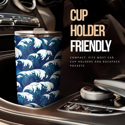 Ocean Wave Pattern Print Tumbler