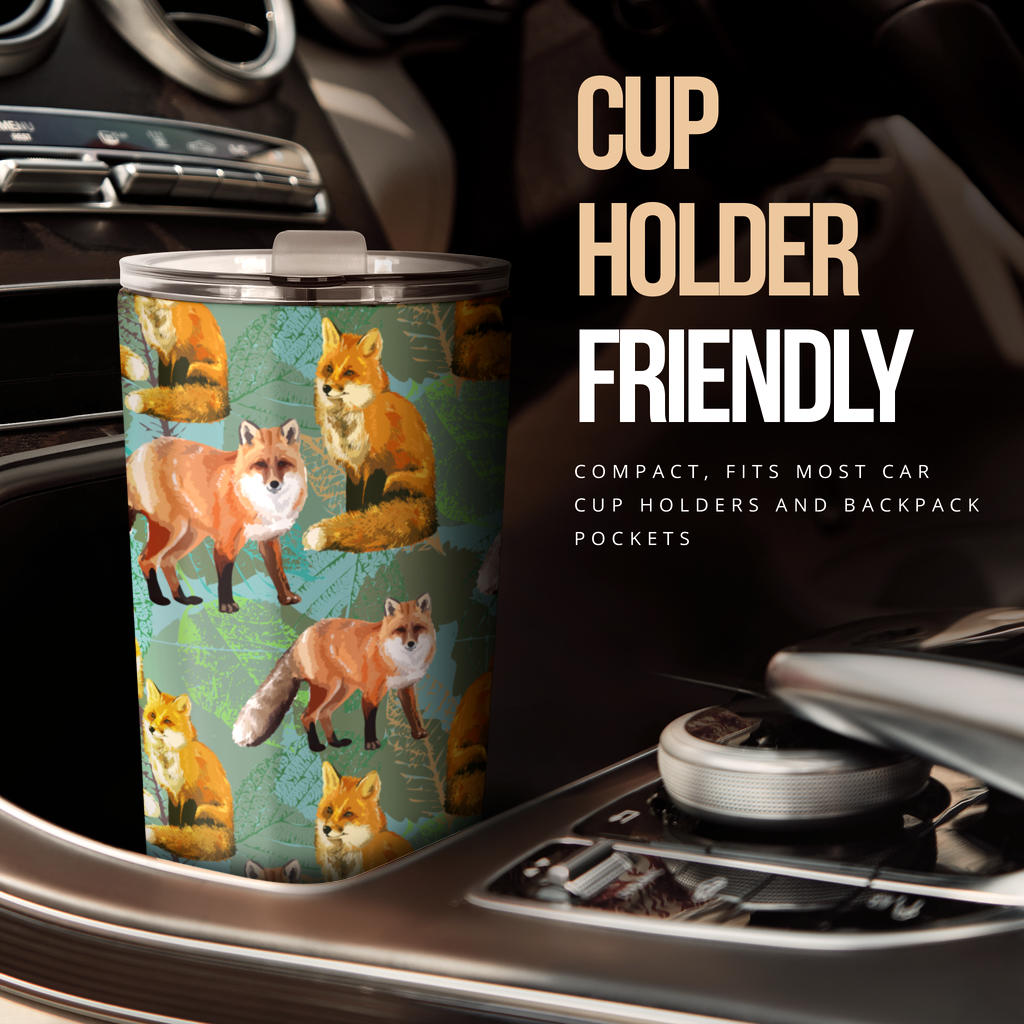 Fox Autumn leaves Themed Tumbler