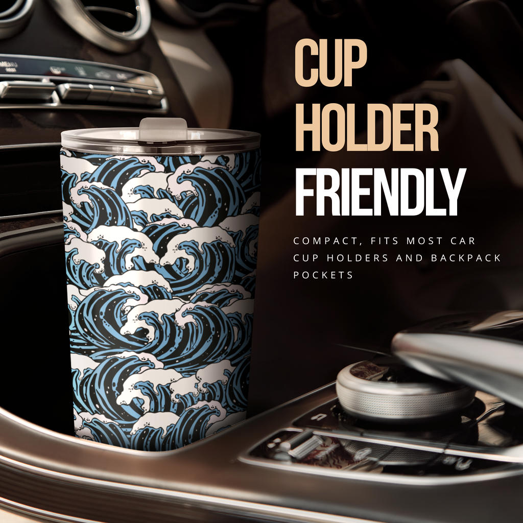 Surf Wave Pattern Print Tumbler