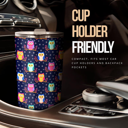 Owl Cute Themed Design Print Tumbler