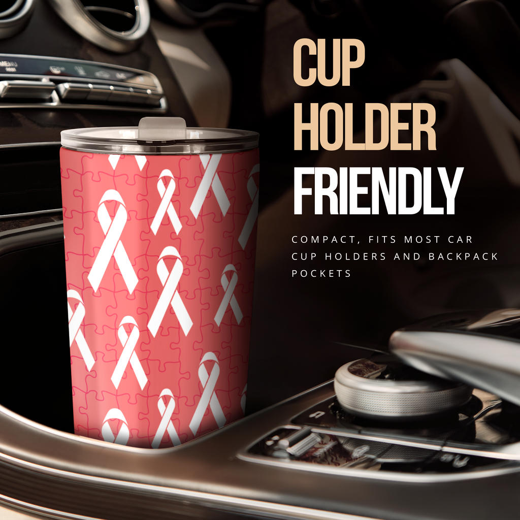 Autism Awareness Ribbon Design Print Tumbler