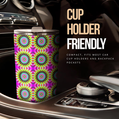 Optical illusion Flower Rainbow Style Tumbler