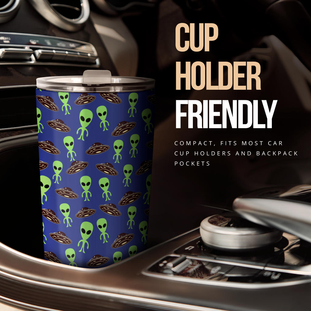 Alien Green UFO Pattern Tumbler