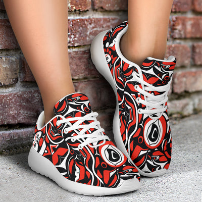 Native North American Themed Print Athletic Shoes