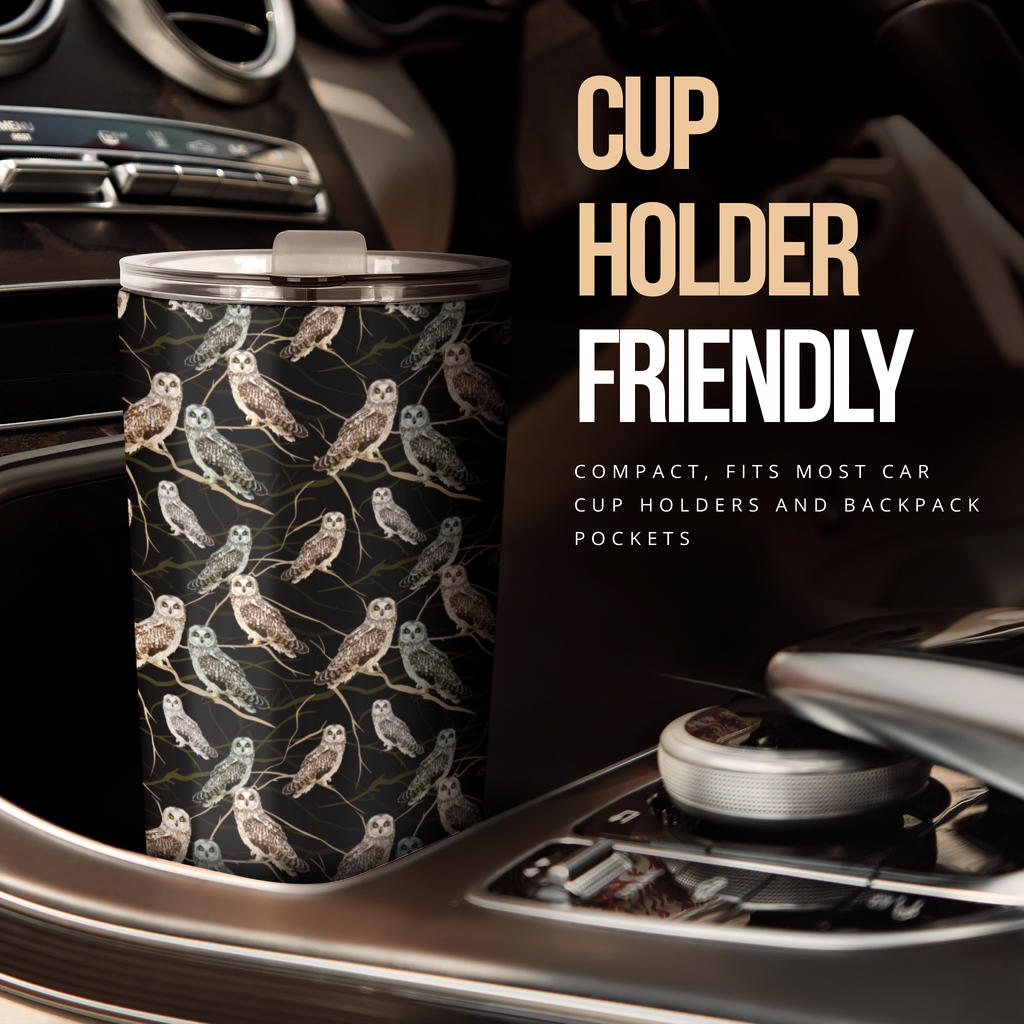 Owl Branch Themed Design Print Tumbler