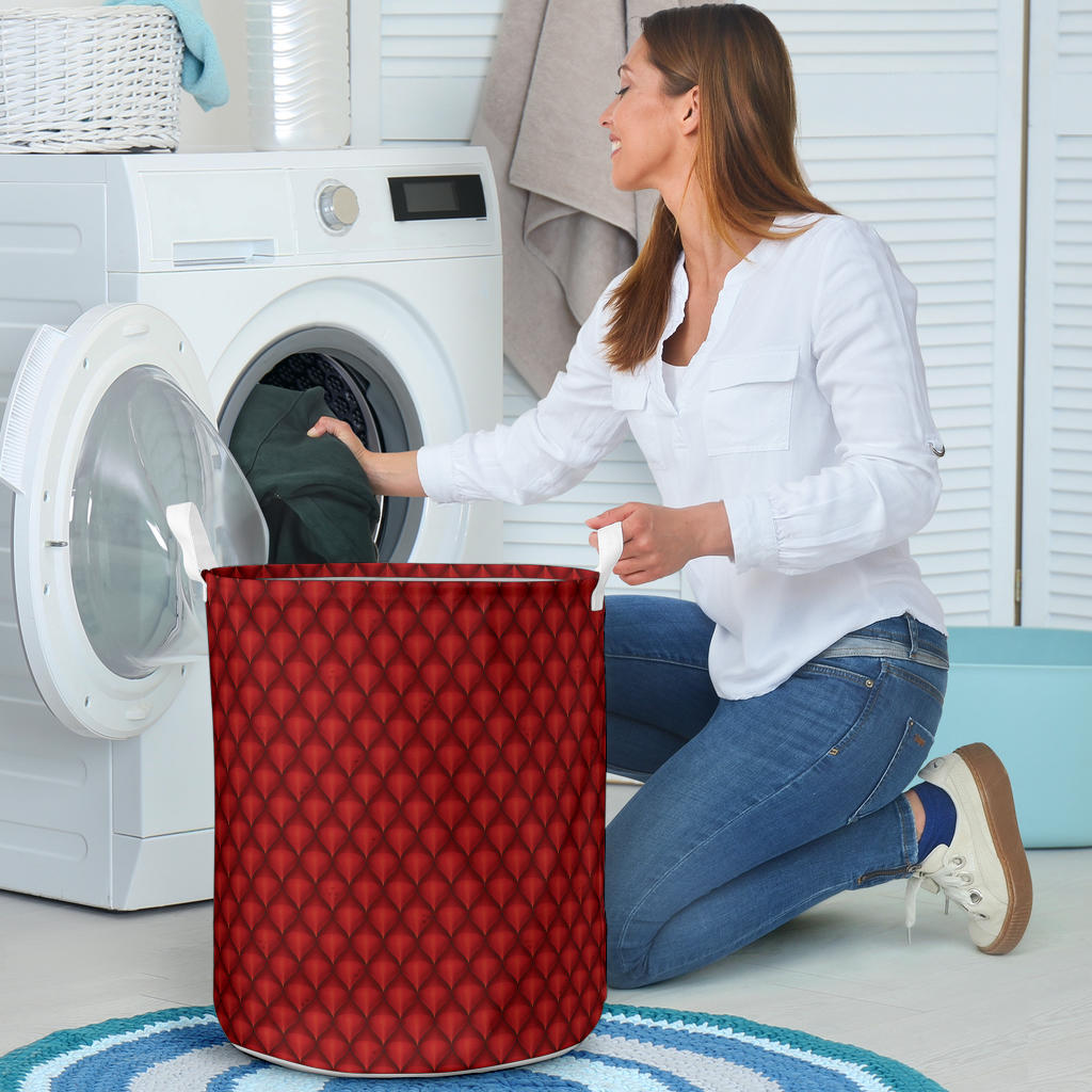 Dragons Red Skin Texture Laundry Basket