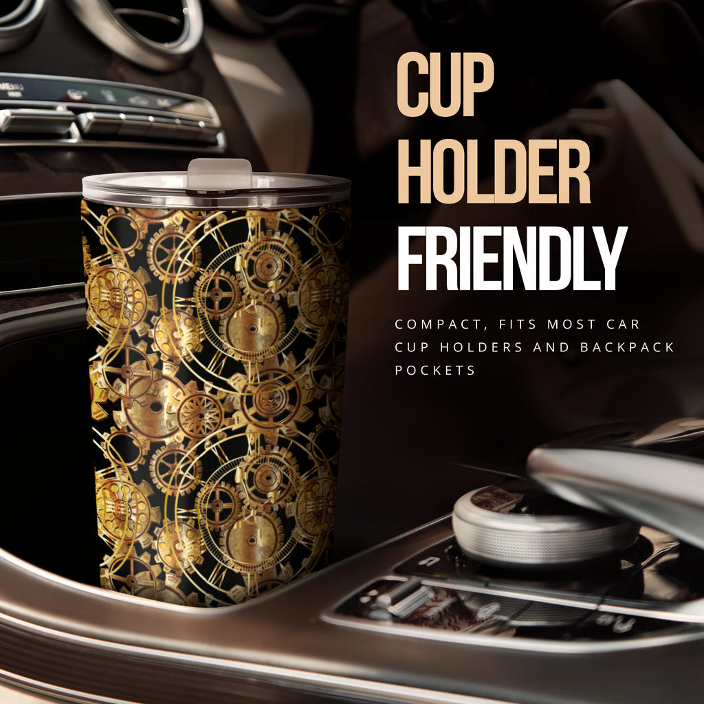 Steampunk Gear Design Themed Print Tumbler