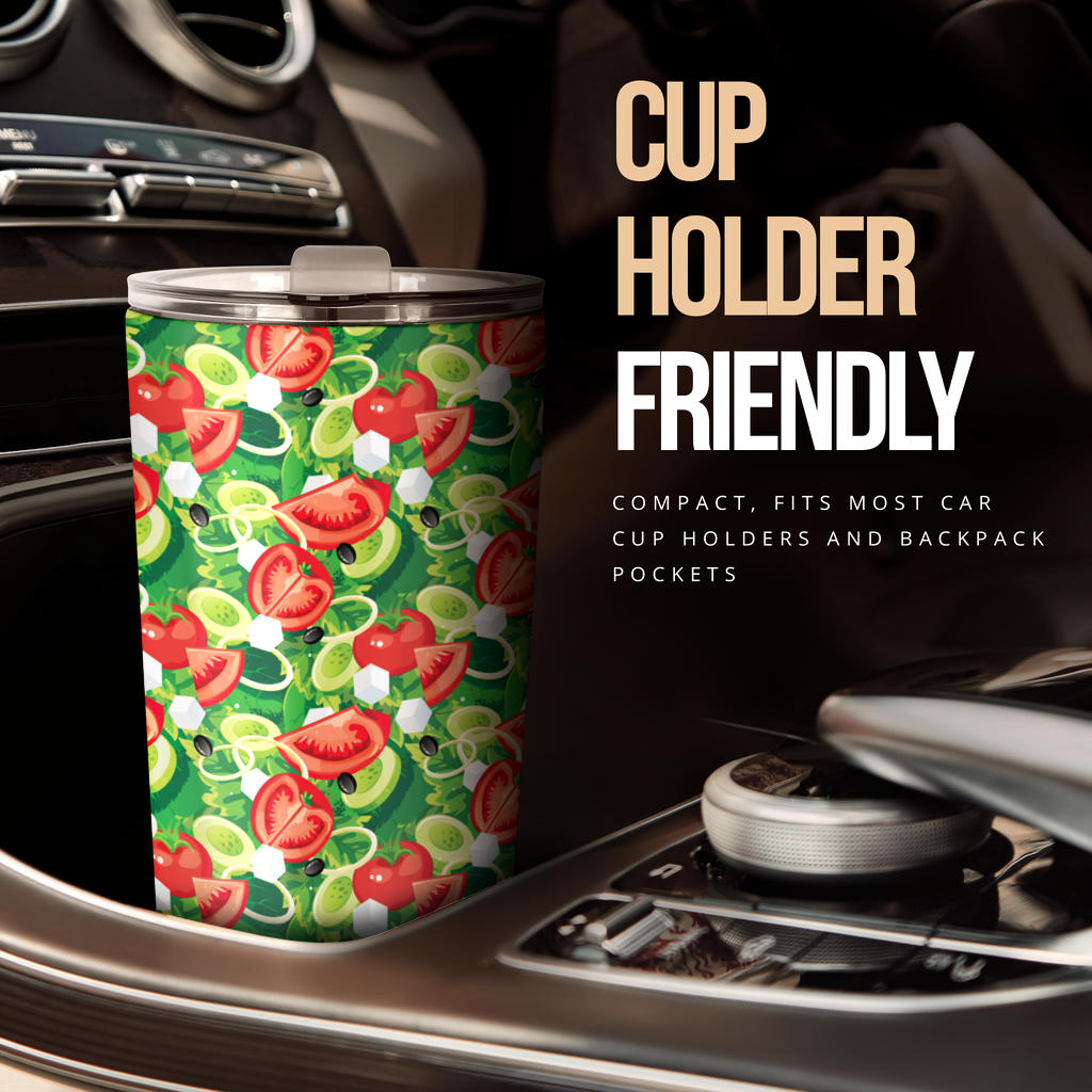 Vegan Salad Themed Design Print Tumbler