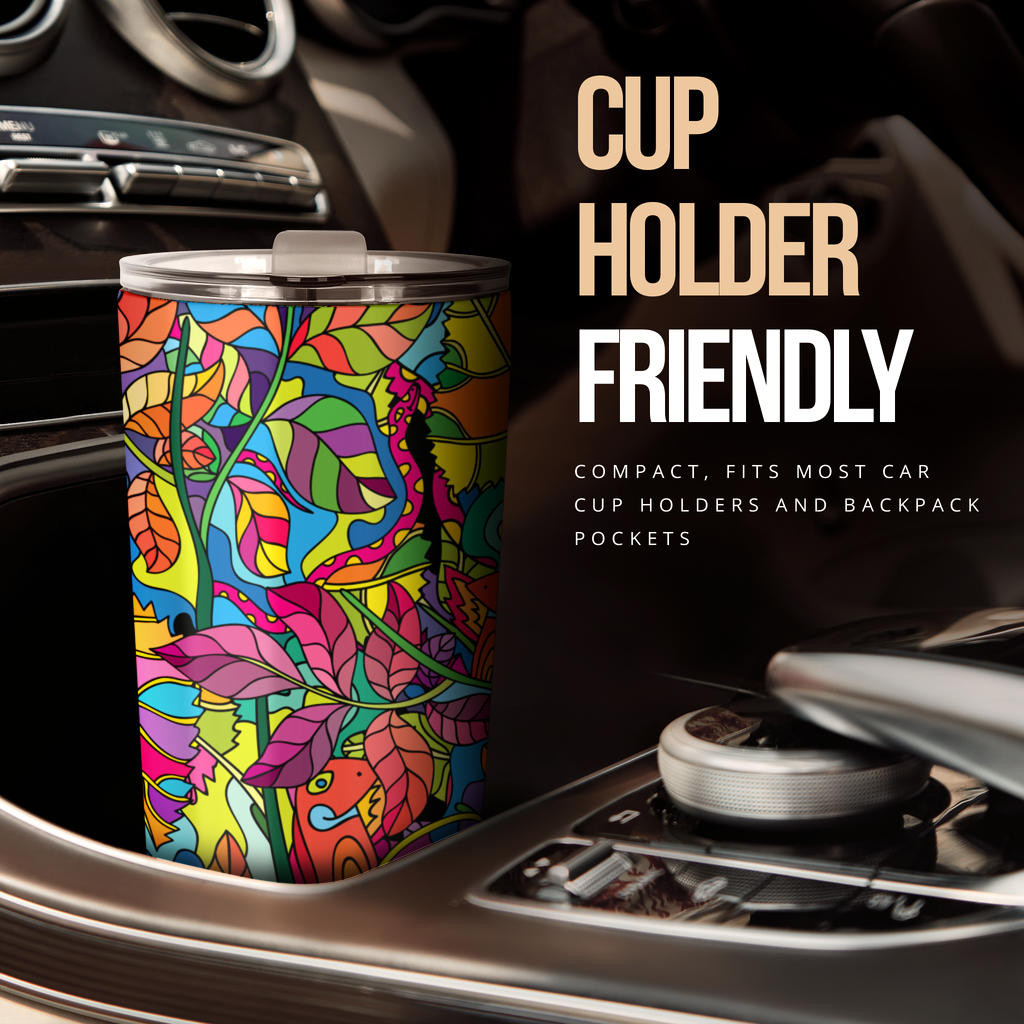 Psychedelic Trippy Flower Print Tumbler