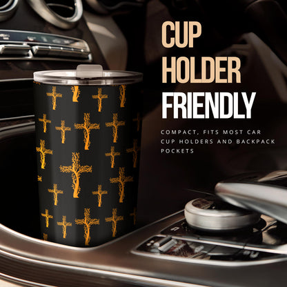 Christian Tree of Life Cross Design Tumbler
