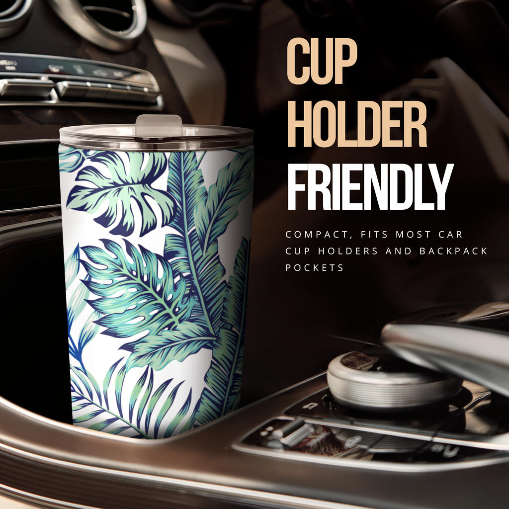 Pattern Tropical Palm Leaves Tumbler