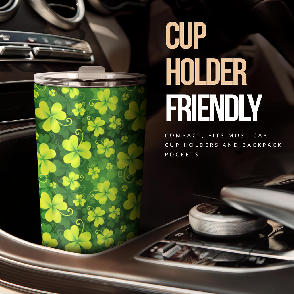 Shamrock Clover Print Tumbler