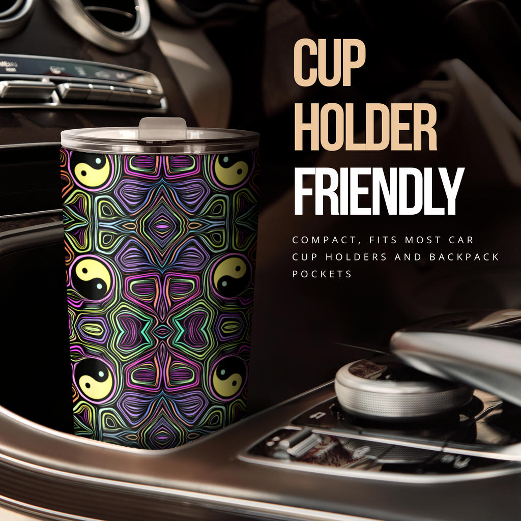 Yin Yang Neon Color Design Print Tumbler