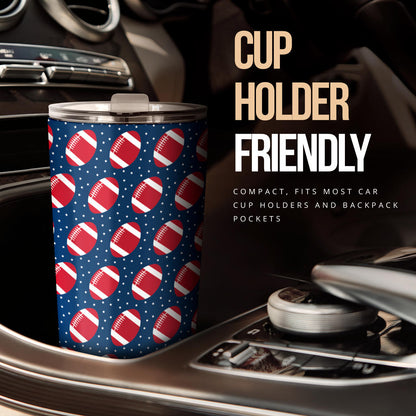 American Football Star Design Pattern Tumbler