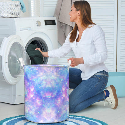 Galaxy Stardust Pastel Color Print Laundry Basket