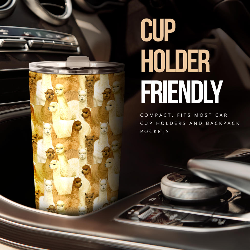 Alpaca Watercolor Design Themed Print Tumbler