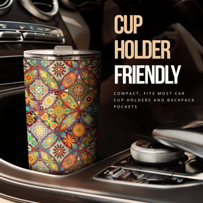 Mandala Flower Themed Design Print Tumbler