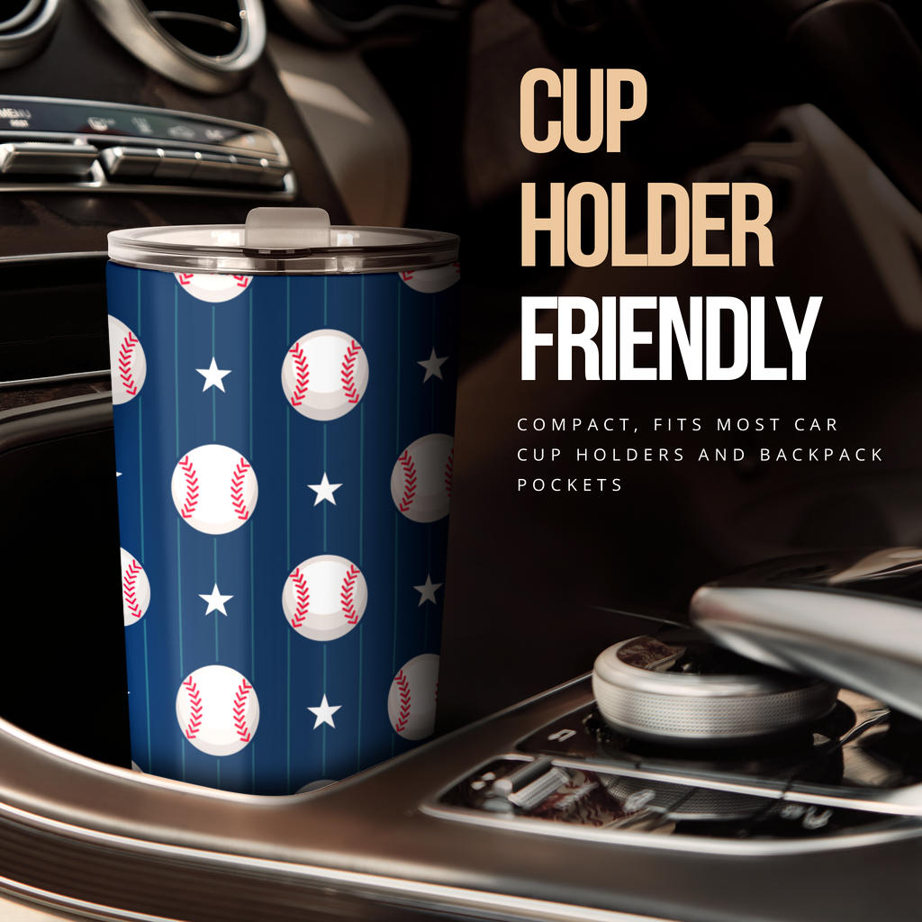 Baseball Star Print Pattern Tumbler