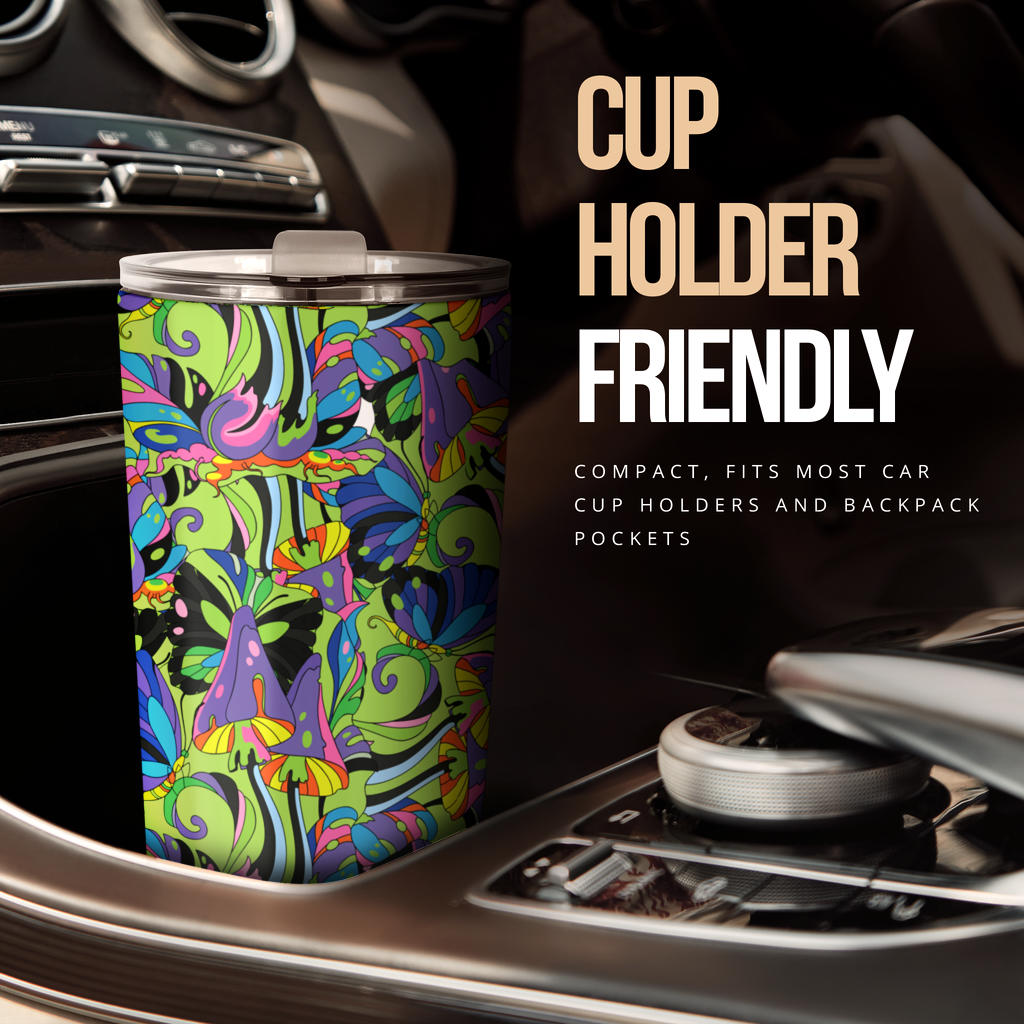 Psychedelic Trippy Mushroom Themed Tumbler