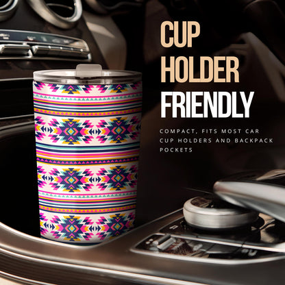Indian Navajo Neon Themed Design Print Tumbler
