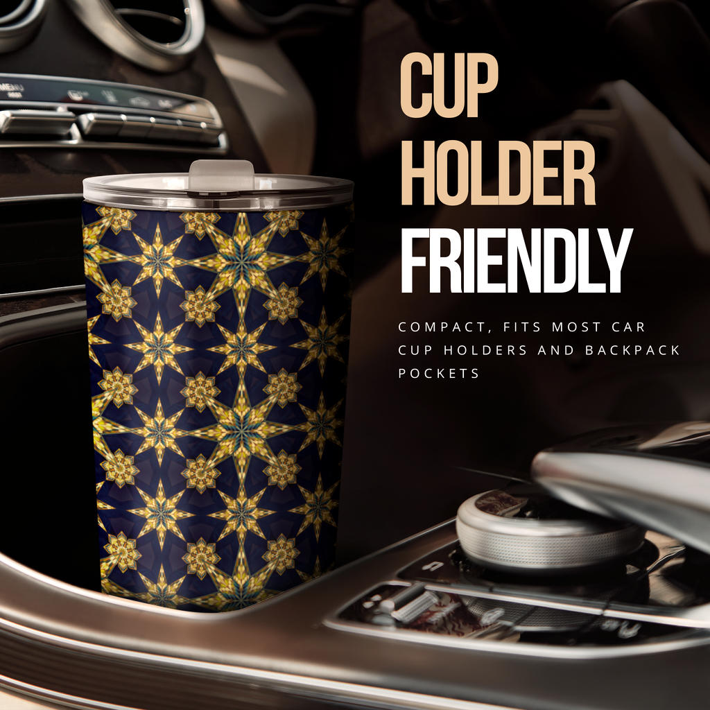 kaleidoscope Gold Print Design Tumbler