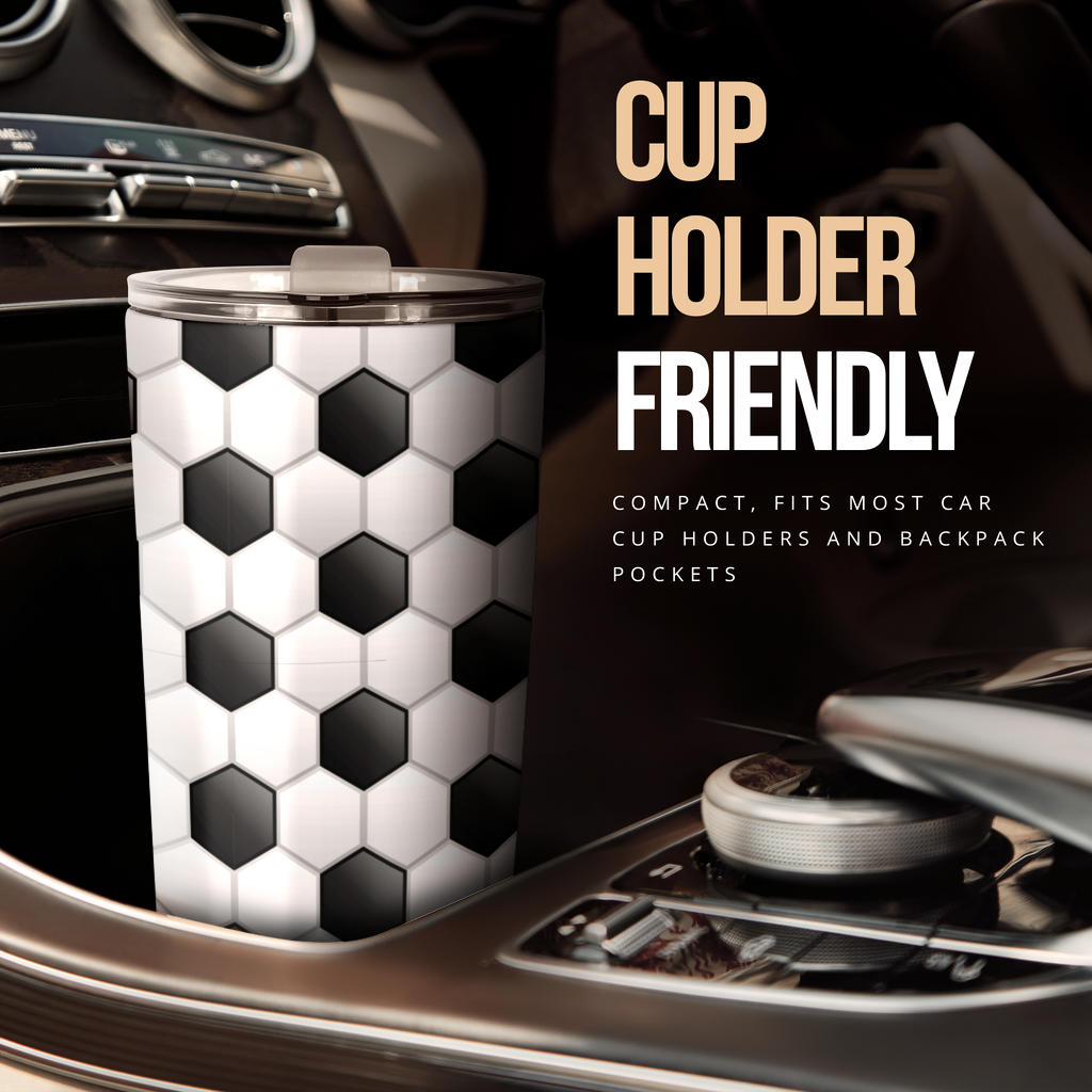 Soccer Ball Texture Print Pattern Tumbler