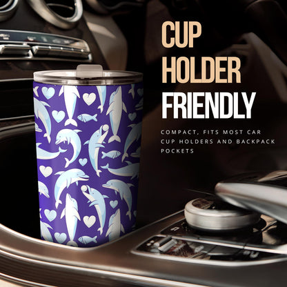 Dolphin Smile Print Pattern Tumbler