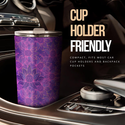 Bohemian Lotus Mandala Style Tumbler