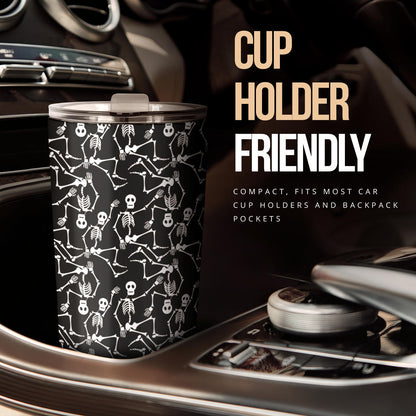 Skeleton Themed Print Tumbler