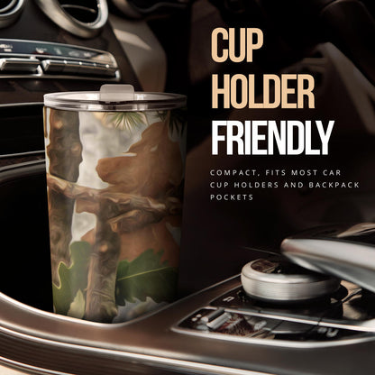 Camo Realistic Tree Forest Print Tumbler