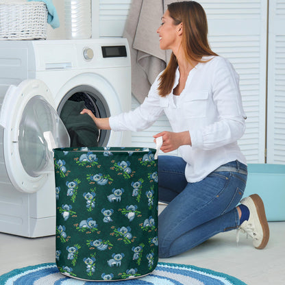 Koala Blue Design Print Laundry Basket