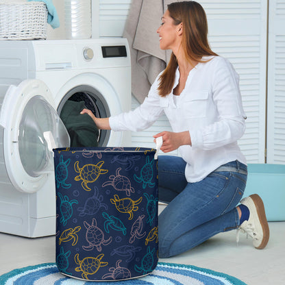 Sea Turtle Baby Print Laundry Basket