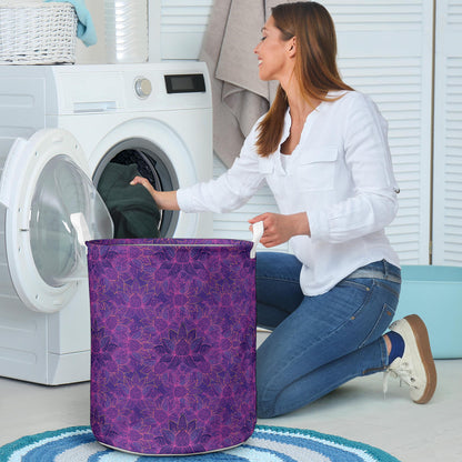 Bohemian Lotus Mandala Style Laundry Basket