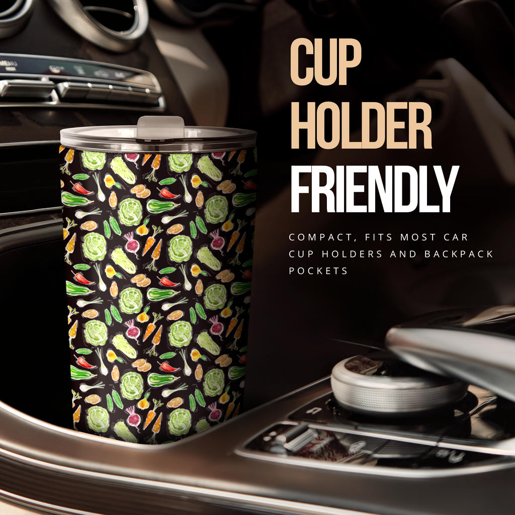 Vegan Draw Themed Design Print Tumbler