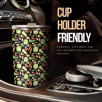 Vegan Draw Themed Design Print Tumbler