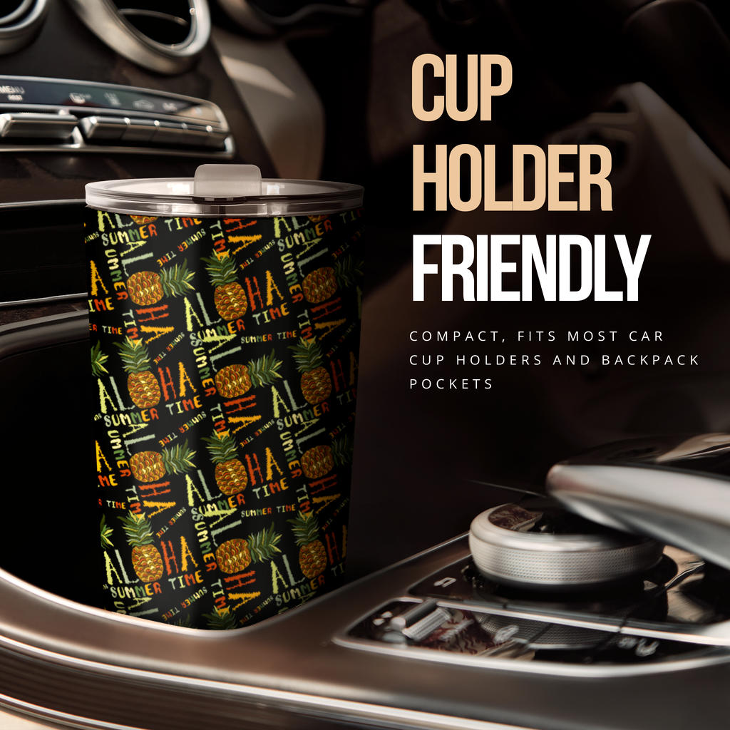 Aloha Hawaii Time Design Themed Print Tumbler