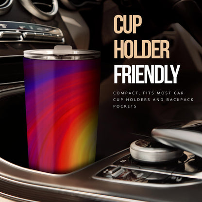 Vortex Twist Swirl Flame Themed Tumbler