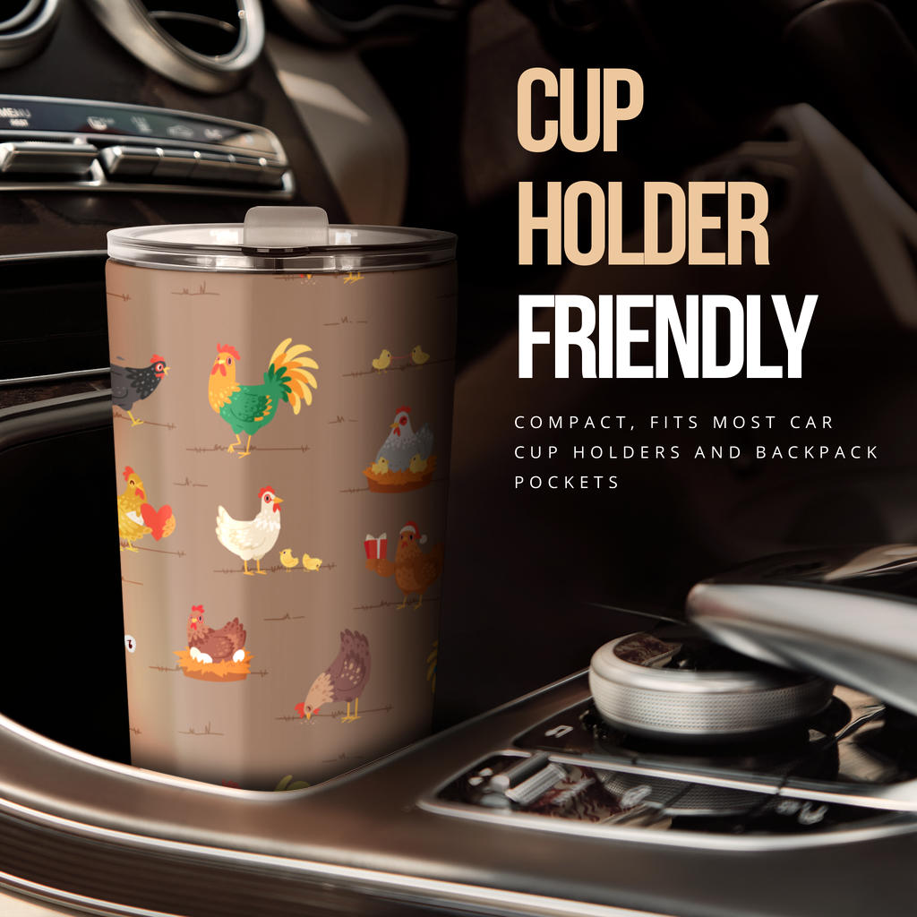 Chicken Happy Print Pattern Tumbler