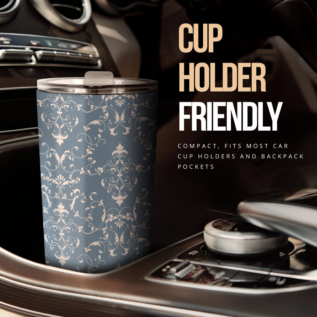 Damask Elegant Teal Print Pattern Tumbler