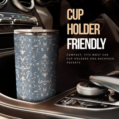 Damask Elegant Teal Print Pattern Tumbler