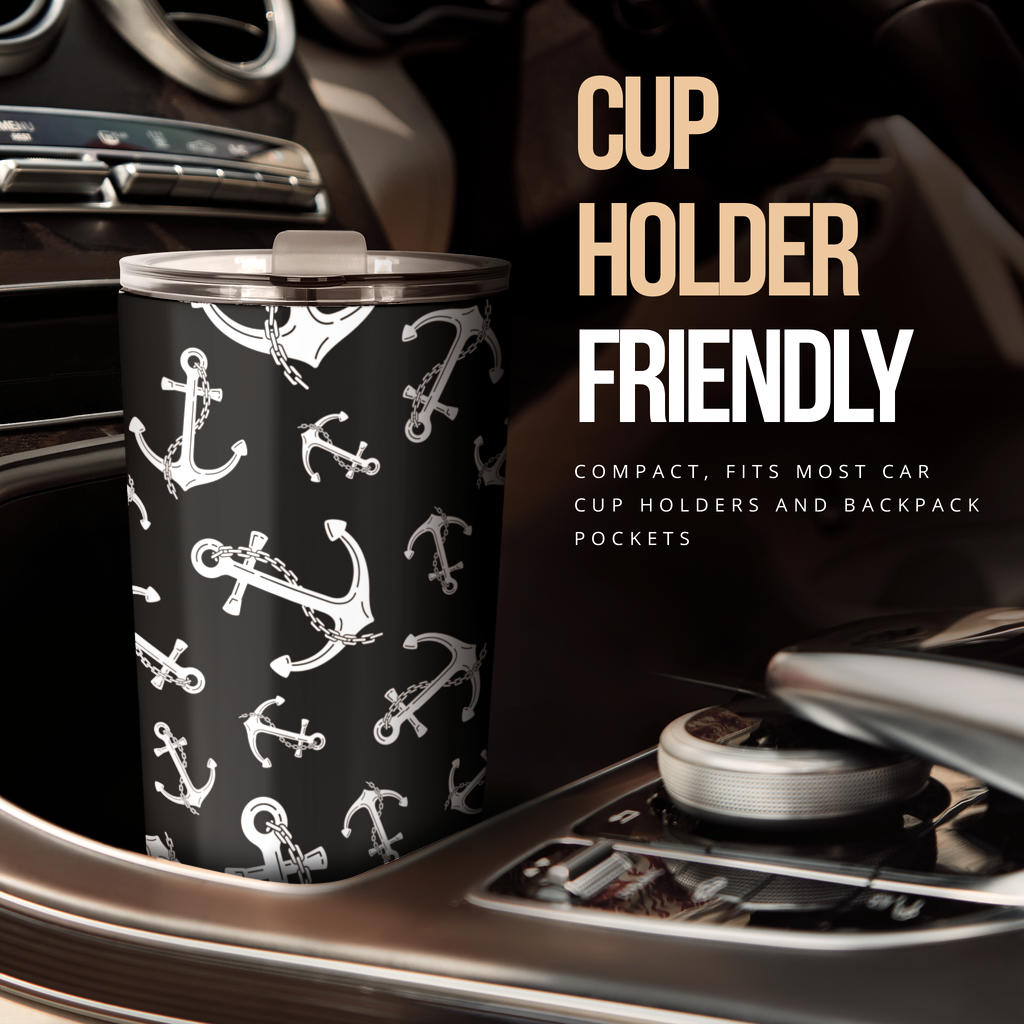 Anchor Black White Tumbler