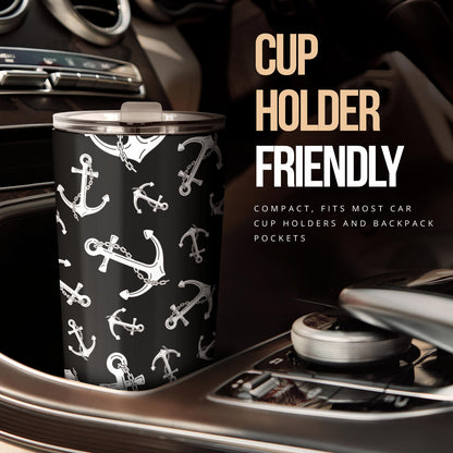 Anchor Black White Tumbler