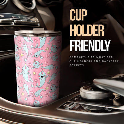 Narwhal Cartoon Cute Print Tumbler