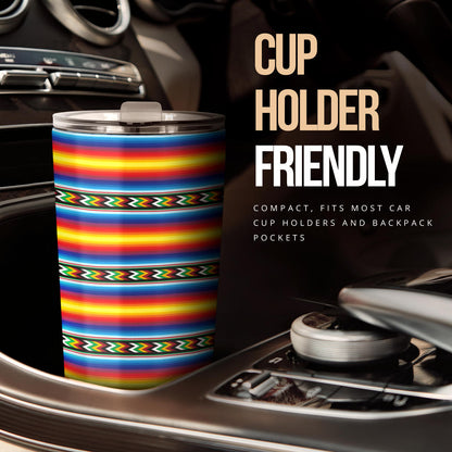 Mexican Blanket ZigZag Print Pattern Tumbler
