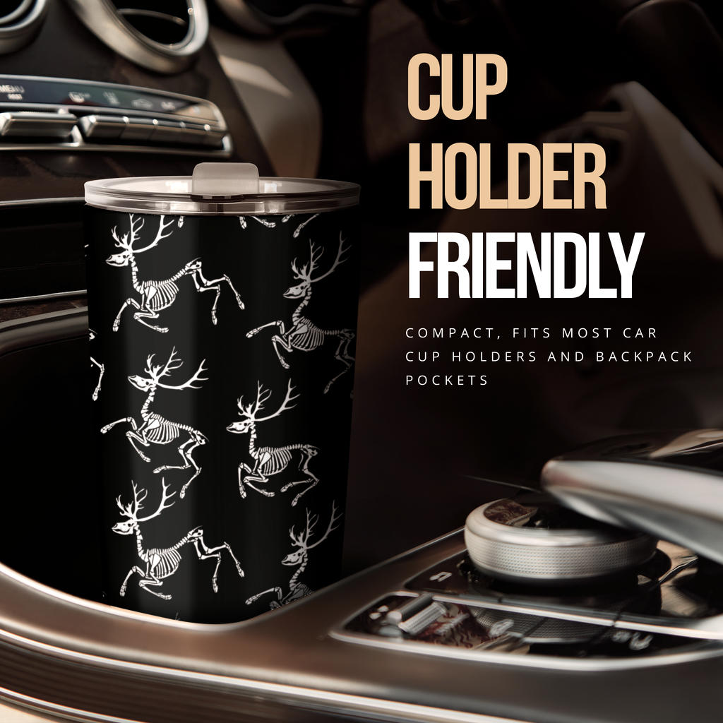 Deer Skeleton Print Pattern Tumbler