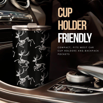 Deer Skeleton Print Pattern Tumbler