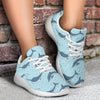 Narwhal Dolphin Print Athletic Shoes